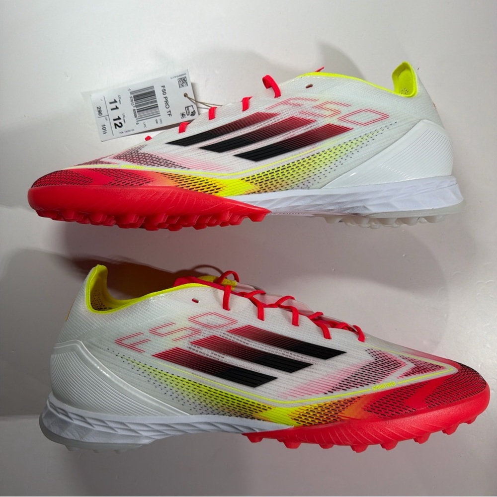 Adidas F50 Pro Turf Soccer Mens White Sneakers Athletic Shoes IE1220 New No Box